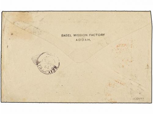 ✉ COSTA DE ORO. 1885 (Nov 21). Cover with printed reverse &#39;B