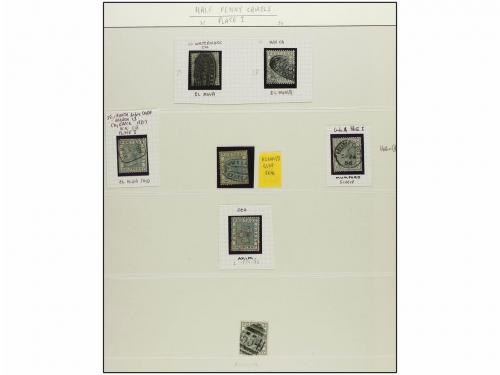 ° COSTA DE ORO. 1889-91. Collection with 1/2 penny (9), 1 pe