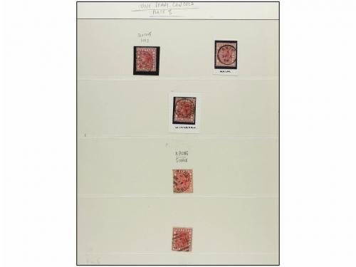 ° COSTA DE ORO. 1889-91. Collection with 1/2 penny (9), 1 pe