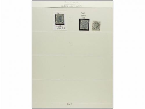 ° COSTA DE ORO. 1889-91. Collection with 1/2 penny (9), 1 pe