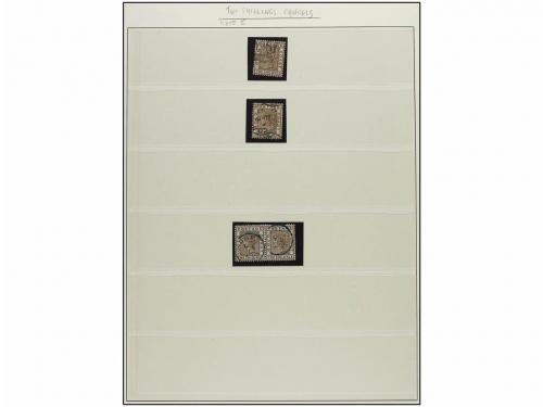 ° COSTA DE ORO. 1889-91. Collection with 1/2 penny (9), 1 pe