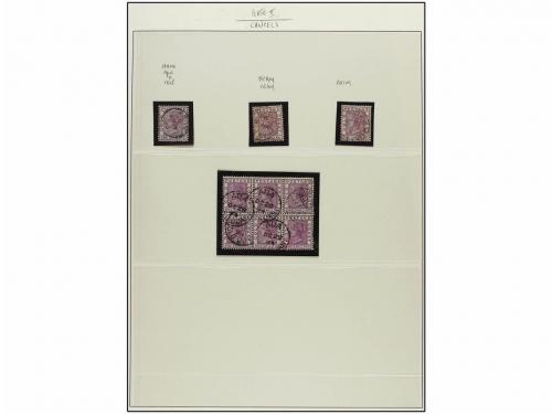 ° COSTA DE ORO. 1889-91. Collection with 1/2 penny (9), 1 pe