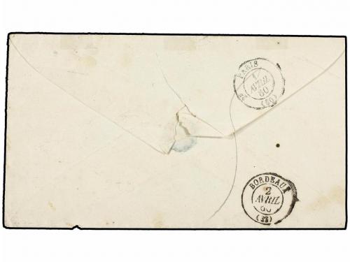 ✉ GUADALUPE. 1860 (March 10). Cover and complete original co