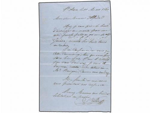 ✉ GUADALUPE. 1860 (March 10). Cover and complete original co