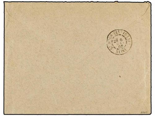 ✉ INDOCHINA. 1903 (April 10). Colourful cover to FRANCE bear