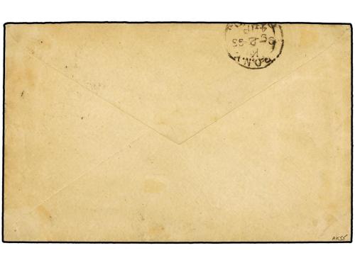 ✉ CABO VERDE. 1888 (Aug 18). Cover to NEW YORK endorsed ´per