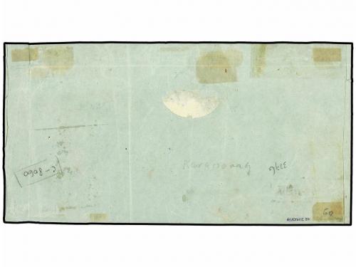 ✉ SERBIA. Mi. 6x var. (1868 CA.). FRONT ONLY. 40 pa. blue "p