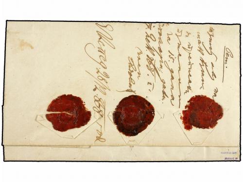 ✉ SERBIA. Mi. 4x (2), 6x (2). 1868 (6-XII). VALJEVO. Entire 