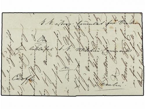 ✉ SERBIA. 1840 (13 Jan.). Entire letter to Military Station 