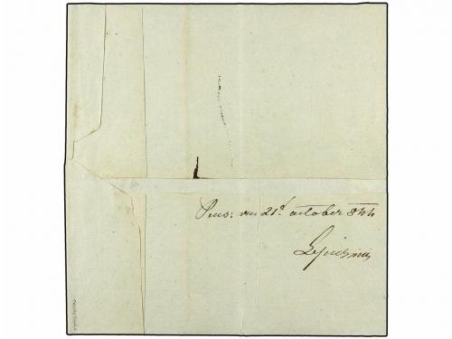 ✉ SERBIA. 1844 (19 Oct.). Cover from the Austrian Consulate 
