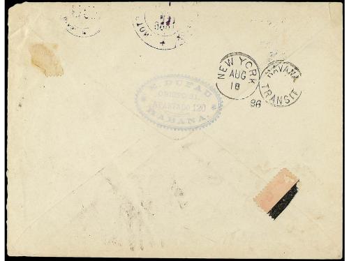 ✉ CUBA. 1886. HABANA a PARÍS. 10 ctvos. castaño circulada po