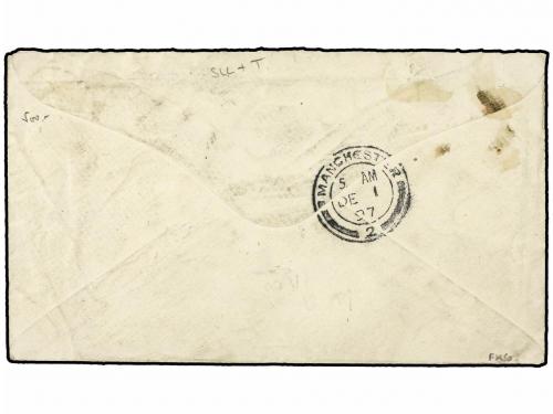 ✉ GIBRALTAR. 1897 (Nov 26). Cover to MANCHESTER franked by S