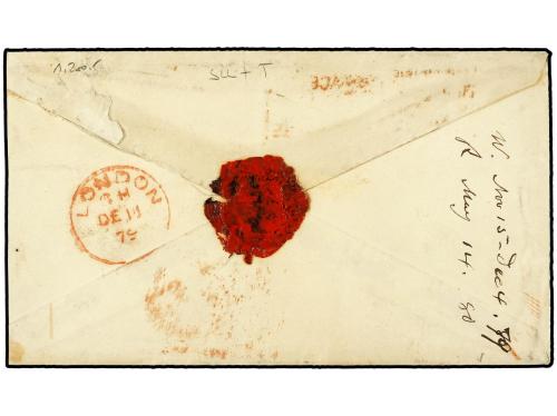 ✉ GIBRALTAR. 1879 (Dec 5). Cover to ´HMS Alaska´ in Panama, 