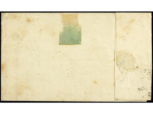 ✉ ESPAÑA. Ed. 64. 1864. 4 cuartos rojo. Mat. fechador BARCEL