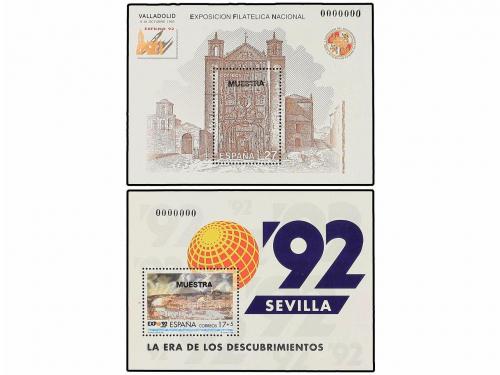 ** ESPAÑA. 1990-92. CONJUNTO de las Hojitas Blqoue nº 3068, 