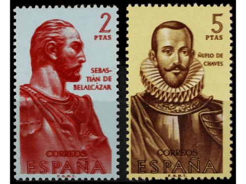 ** ESPAÑA. Ed. 1378, 1381id. FORJADORES. 2 y 5 pts. COLORES 