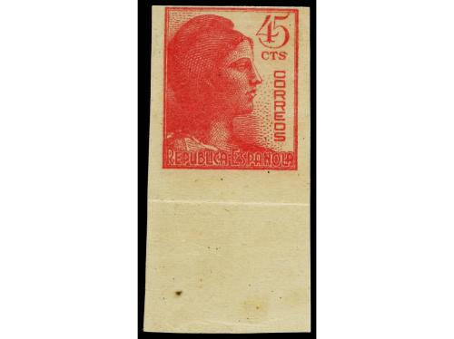 ** ESPAÑA. Ed. 752er, ers. 45 cts. rosa. Dos sellos IMPRESIÓ