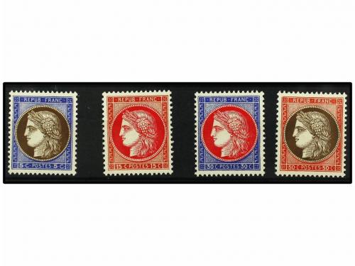 ** FRANCIA. Yv. 348/51. 1937. Sellos procedentes de HB. LUJO