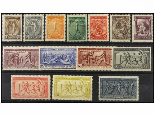 * GRECIA. Hl. 189/02. 1906. Complete set, hinged. Hellas 600