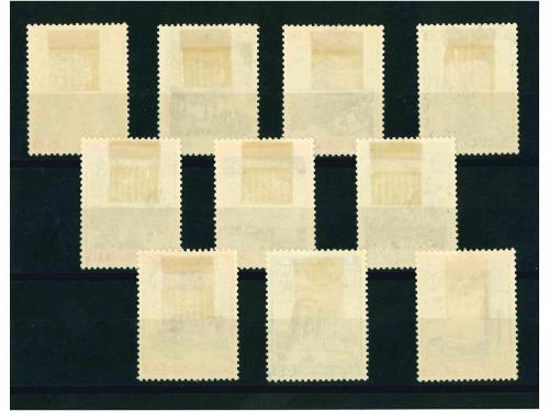 * GRECIA. Yv. A 40/49. 1940. Complete set, hinged. Yvert 350