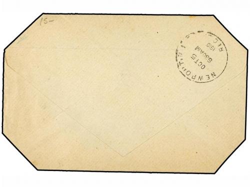 ✉ TURQUIA. 1910. CONSTANTINOPLA a USA. 20 para s. 10 cts. ro