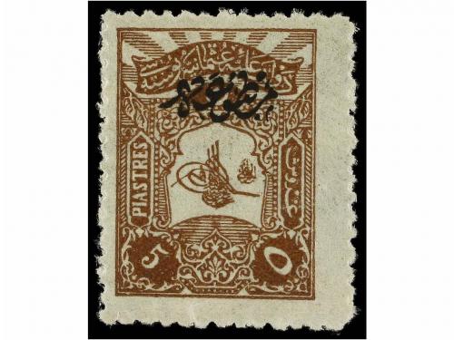 * TURQUIA. 1905. PERIÓDICOS. Serie completa, sello de 20 p. 