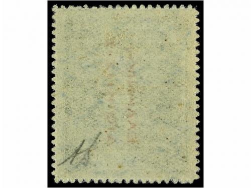 ** GRECIA. 1912-13. 25 d. blue. Red overprint (reading up).