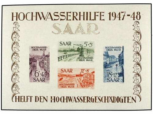 ** SARRE. 1948. TWO souvenir sheets, never hinged. LUXE. 1.5