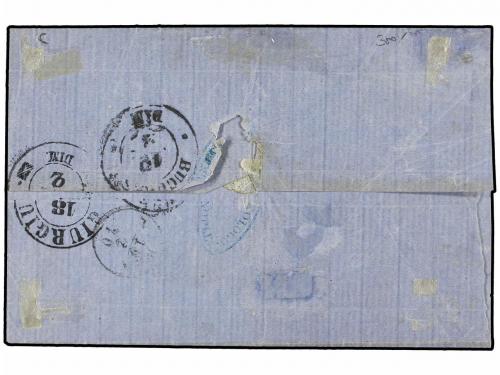 ✉ LEVANTE: CORREO AUSTRIACO. Mi. 5. 1870 (Feb.). Cover from 