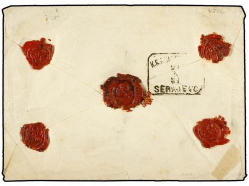 ✉ BOSNIA-HERZEGOVINA. Mi. 6 I. 1881. Registered cover to SAR