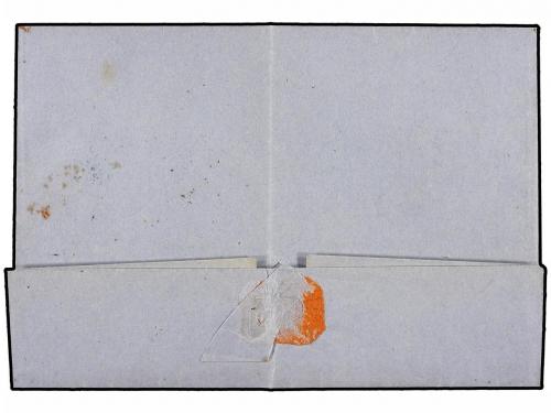 ✉ PORTUGAL. Af. 34. 1869. LISBOA a PARÍS.120 reis azul. Raro