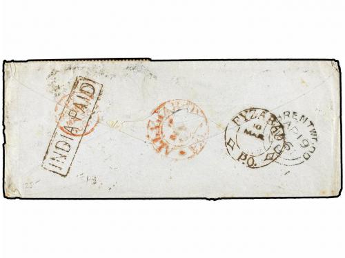 ✉ INDIA. Sg. 39,42. 1861 (March 16). Cover to BRENTWOOD (UK)