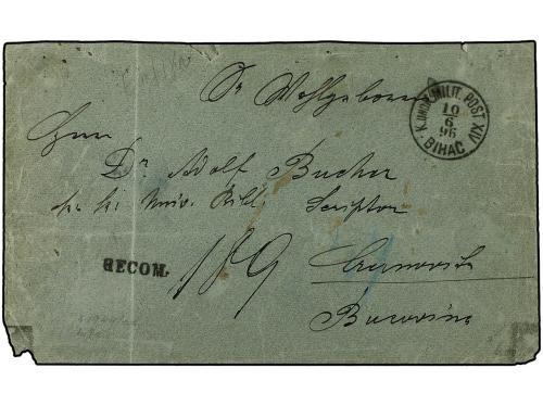 ✉ BOSNIA-HERZEGOVINA. Mi. 8 II. 1896 (June 10). Registered c