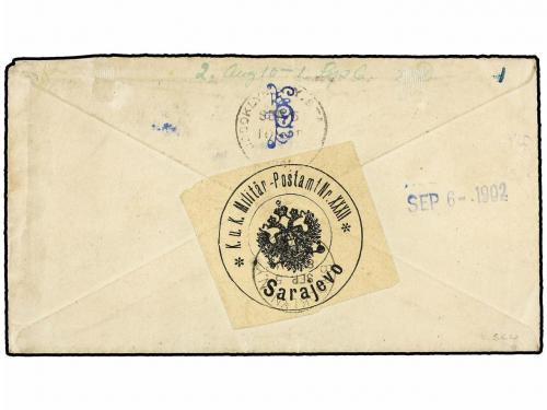 ¿ BOSNIA-HERZEGOVINA. 1902 (Aug 25). Cover to USA franked by