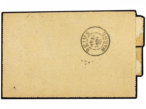 ✉ NUEVA CALEDONIA. 1904 (Dec 20). 15c. blue & red on buff po