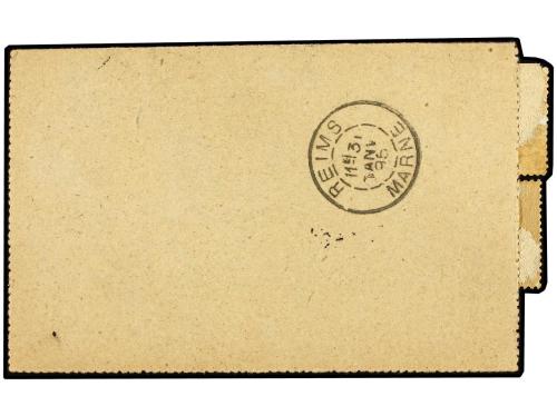 ✉ NUEVA CALEDONIA. 1904 (Dec 20). 15c. blue & red on buff po