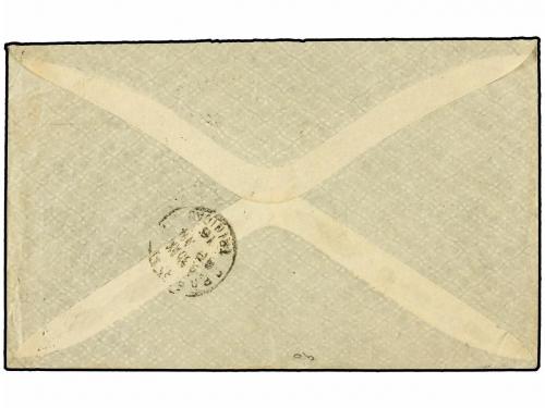 ✉ TRINIDAD. 1915. TOBAGO a MADEIRA. 1 p. rojo. Tasada a la l