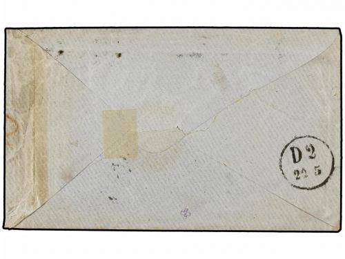 ✉ PORTUGAL: MADEIRA. 1872. FUNCHAL a ALEMANIA. 80 reis naran