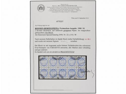 ° BOSNIA-HERZEGOVINA. Fe. 22 (10). 1900. 2 kr. ultramarine, 