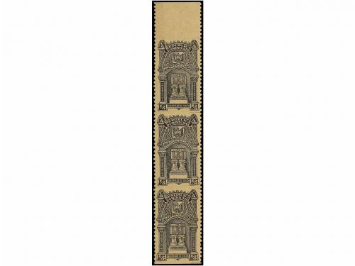 (*) REPUBLICA DOMINICANA. 1899. 1/4 cts. negro, pareja SIN D