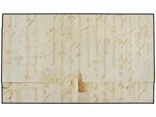 ✉ FRANCIA. Yv. 13 (3), 16 (3). 1856. PARÍS a VALPARAISO. 10 