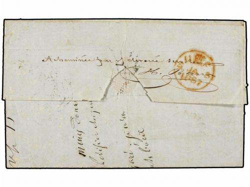 ✉ BOLIVIA. 1856 (15 Nov.). COROCORO (Bolivia) a PARÍS. Carta