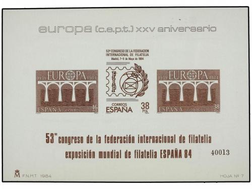 ESPAÑA. 1984-87. PRUEBAS OFICIALES. ESPAÑA'84. RUMBO AL 92 y