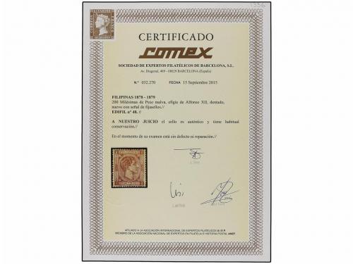 * FILIPINAS. Ed. 48. 200 mils. malva. Excepcional centraje. 