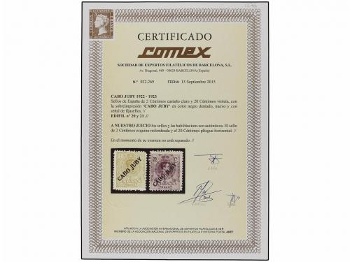 **/* COLONIAS ESPAÑOLAS: CABO JUBY. Ed. 19/21. 2 cts. esquin