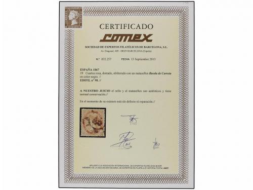 ° ESPAÑA. Ed. 90. 19 cuartos rosa. Muy bonito ejemplar, exce