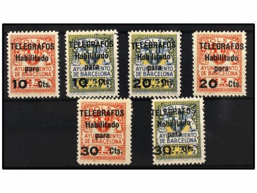 ** ESPAÑA: AYUNTAMIENTO DE BARCELONA. Ed. T-NE 1/6. NO EMITI
