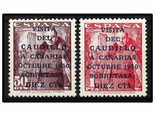 ** ESPAÑA. Ed. 1083A/B. VISITA DEL CAUDILLO A CANARIAS. Seri