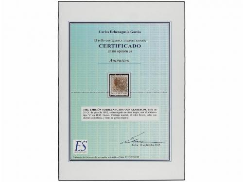 * CUBA. Ed. 88. 20 cent. castaño, habilitado con el "arabesc