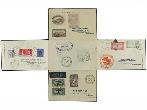 ✉ FRANCIA. Yv. 321 (2). 1937. PARÍS a NATAL. Sobre con franq